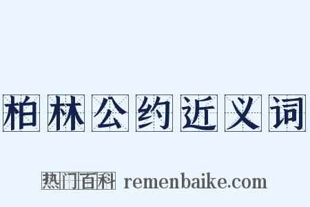 柏林公约近义词是什么意思的图片